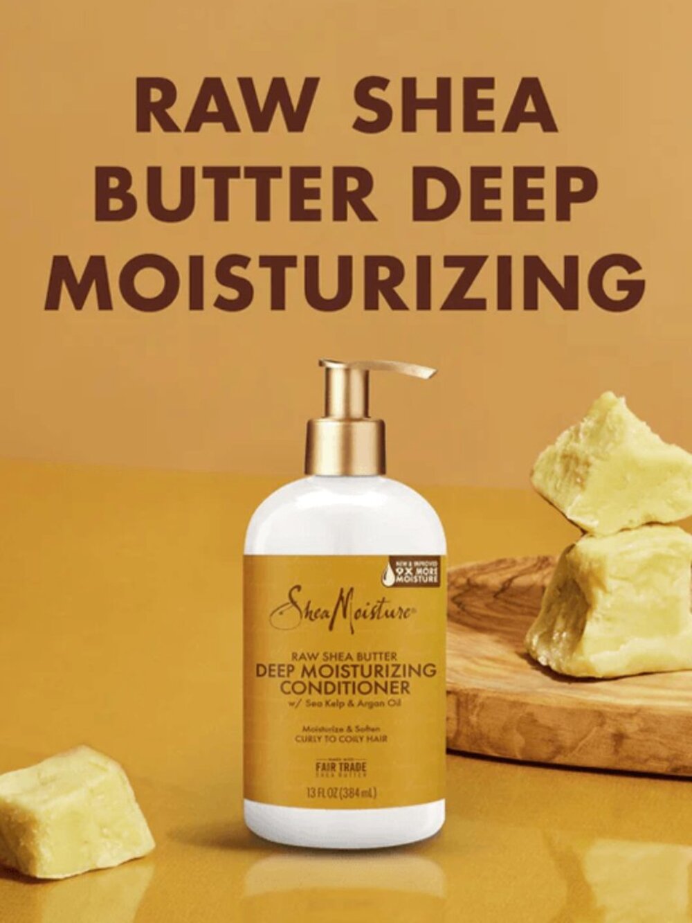 Raw Shea Butter Deep Moisturizing Conditioner w. sea kelp/ argan oil Men Kids